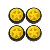 Keyes Durable Rubber Tires & Yellow 5 Spoke Wheel Rims