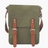 Balachia Green Canvas Casual Messenger Bag