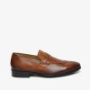 Tan Cognac Leather Mod Look Apron Toe Loafers By Brune