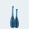 blue ceramic vases