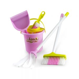 Housekeeping & Cleaning Playset - Mini Clean Up Broom, Mop and Bucket set Kids with Other Play Pretend Toys - Perfect Gift for Ages 3 & Up