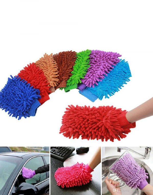VelVeeta Car Wash Sponge Window Cleaning Washing Machine Sponge Car Cleaning Gloves (Random Color)