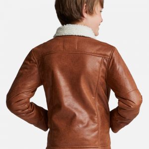 Boys' Sherpa Lined Jacket - Brown
