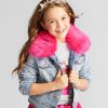 Girls’ Jean Jacket with Faux Fur Collar