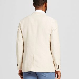 Men's Slim Fit Linen Suit Coat Khaki