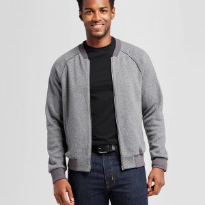 Men's Standard Fit Bomber Sweater