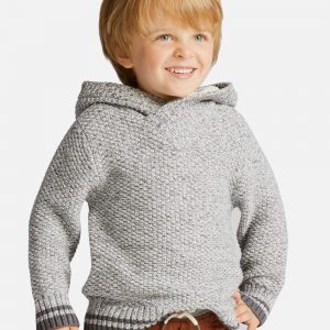Toddler Boys' Sherpa Hoodie Sweater - Gray