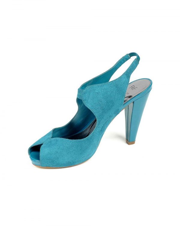 Women Blue Heeled Sandals