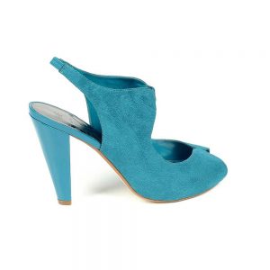 Women Blue Heeled Sandals
