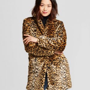 Women's Leopard Faux Fur Coat