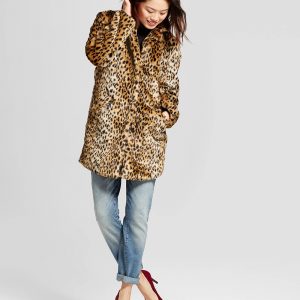 Women's Leopard Faux Fur Coat