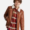 Boys’ Sherpa Lined Jacket – Brown
