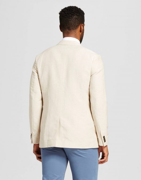 Men's Slim Fit Linen Suit Coat Khaki
