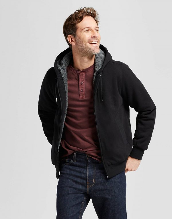 Men's Standard Fit Sherpa Fleece Jacket