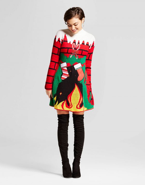 Women's Holiday Sweater Pinafores