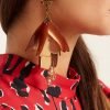 Impatiens floral drop clip-on earrings