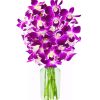 KaBloom The Ultimate Purple Orchid Bouquet of 10 Exotic Purple Dendrobium Orchids from Thailand