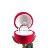 Peora Velvet Red Rose Jewellery Ring Box