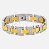 Men’s Crucible® Dual Finish H Link Bracelet (8.5″)
