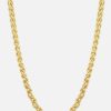 Men’s Gold Plated Stainless Steel Spiga Chain Necklace