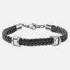Men’s Jewelry Stainless Steel and Braided Rubber Bracelet