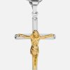 Men’s Two-Tone Stainless Steel Crucifix Cross Necklace