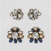 Crystal Stud Earring Set of Two – Clear