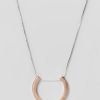 Women’s Necklace Pendant with Sliding U Bar – Rose Gold