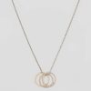 Women’s Short Pendant Necklace with Circles
