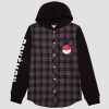 Boys’ Pokemon Button Down Long Sleeve Shirt – Black