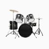 Adjustable MDSE-BK Complete Full Size Senior 5-Piece 6-Ply Birch Wood Black Drum