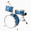 Adjustable by Cecilia MDSE-1-BL 3-Piece Drum Set, Metallic Blue