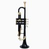 San Rhythmic Black Colored Trumpet With Free Hard Case