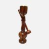 JaipurCrafts Decorative Premium 5 inch Wooden Hookah  (Brown)