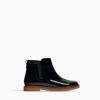 Patent Finish Ankle Boots