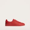 Red Micro Perforated Sneakers