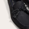 Navy Blue Leather Loafers