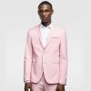 Pink Textured Weave Suit