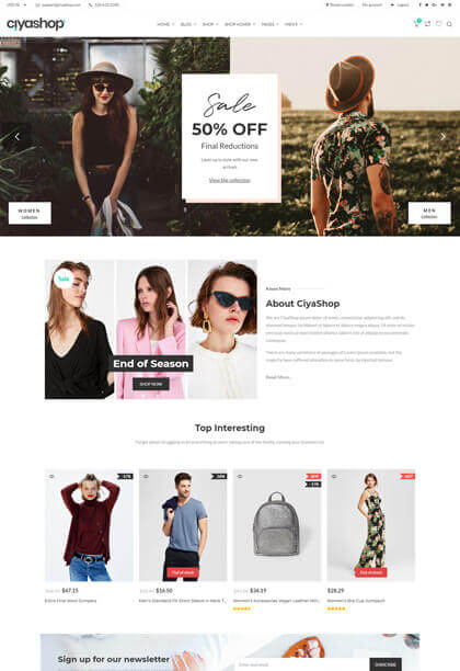 Best Powerful WooCommerce WordPress Theme - Ciyashop