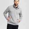 Men’s Standard Fit Sweater Fleece Snap Pullover